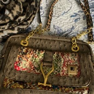 Joanel Bag, leopard pattern and sequin details